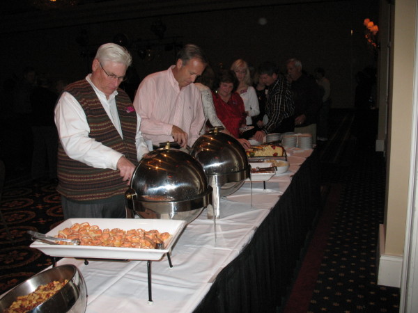 Lew Flowers leads the way at Friday night's buffet