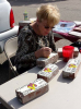 Bricks for sale: The Artist at work — with Kimberly Fletcher at Afton Square.