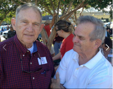 Charlie Buck CHS-57 and Lance Maynard, CHS-56 old pals.