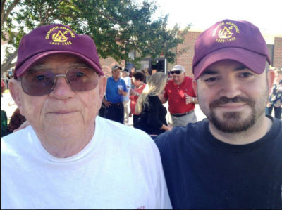 Coach Charlie Wade and son, Sean. 