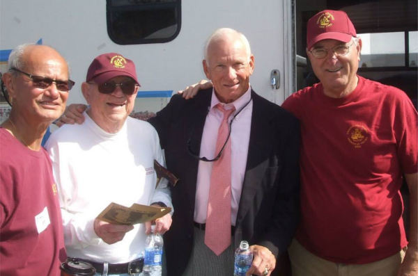 Jimmy Moy, CHS-58 Coach Charlie Wade, JR WIlburn, CHS 61 and Richard Huneycutt, CHS-60. 