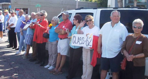 Enthusiastic Parade watchers Class of 62 is always with us.